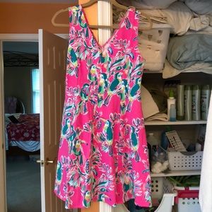 Lilly Pulitzer 'Dahlia' Stretch Cotton Fit & Flare